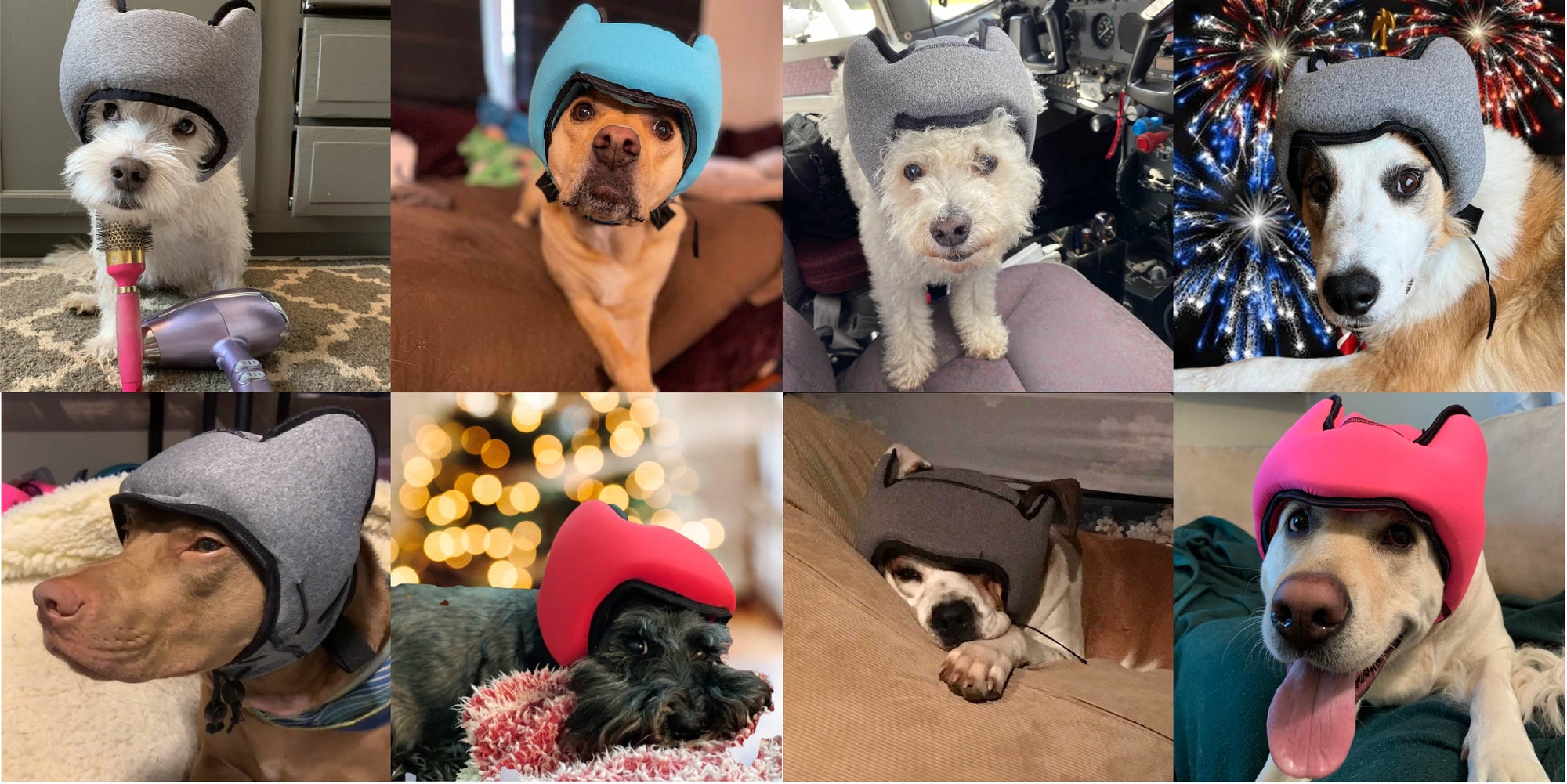 Our pet parents send photos of their own dogs in PAWNIX NOISE CANCELLING HEADPHONES for dogs, when they are relaxing during loud noises that scare them.  Dogs get hearing and ear protection and can relaxing during storms, thunder, and fireworks.