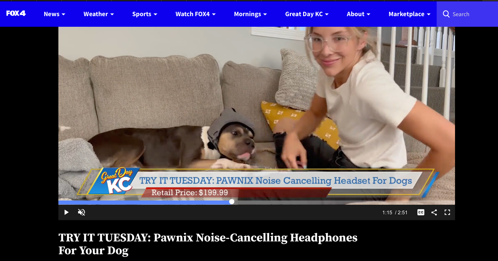PAWNIX Thanks Thanks to Fox 4 Kansas City’s Try It Tuesday, and Doogie!
